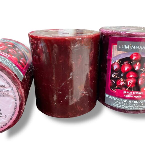Luminessence Black Cherry Scented Candle 7 oz Hostess Housewarming Lot of 5 Gift - Picture 6 of 9
